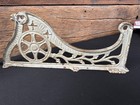 Pair Vintage Antique Cast Iron Treadle Sewing Machine Table Legs Brackets Base