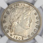 1905-s Barber Quarter   Ngc Xf45   Priced Right 