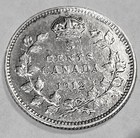 1912 Canada Five 5 Cents World Silver Coin Higher Grade