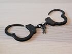 Black Hand Cuffs Stealth Law Enforcement Security Heavy Duty Cuffs Keys Lock
