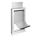 Aluminum Large Pet Dog Door Doggy Magnetic Flap Locking Screen Wall Gate Frame