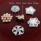 30p Vintage Handmade Decorative Rhinestone Buttons crystal Pearls Craft Supplies