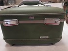 Vintage American Tourister Escort Green Hardshell Cosmetic Travel Train Case