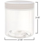 8oz Plastic Wide Mouth Storage Jars 12pack  Large Straight Sided Clear Empty Re