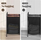 Laundry Hamper Basket W 3 Storage Drawer Wooden Tabletop Shelf Laundry Sorter