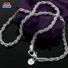 925 Sterling Silver Italian Rope Chain Men s Necklace 4mm - New