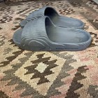 Adidas Men s Gray Slide Sandals Slip-on Comfort Lightweight Logo Accent