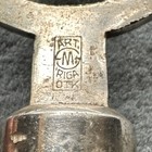 Banner Finial Russian Flag Chrome   Metal  Soviet Propaganda Star 11    Signed 