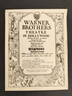 1928 Antique Warner Bros Theatre In Hollywood Talking Picture Ad The Terror