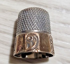 Stern Brothers Antique Thimble Gold Plating   Sterling  Anchor Size 8 Thimble