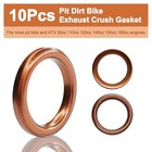 10pcs Pit Dirt Bike Exhaust Crush Gasket For 50cc 110cc 125cc 140cc 150cc 
