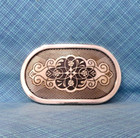Classic Western Belt Buckle Cowboy Cowgirl Scroll Flourish Vintage 90s    shy092