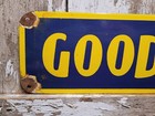 Vintage Goodyear Porcelain Sign Automobile 24  Truck Tire Rubber Parts Supplies
