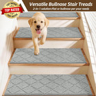 Self Adhesive Bullnose Carpet Stair Treads Non Slip grey 11 x30  3 Pack   Pet Fr