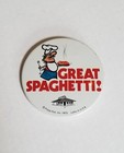 Original 1973 Pizza Hut Great Spaghetti  Employee Badge  Litho In Usa