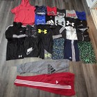 25 Pc Nike Under Armour Adidas Boy s  Medium 12 Lot Of Shorts Shirts Pants