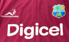 West Indies Woodworm Cricket Jersey Nwt Maroon Sz Xl Custom Name 1 4 Zip