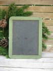 Antique School Slate Chalkboard Green Milk Paint Old Christmas Postcard Print