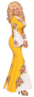 Dolly Parton 5 4  Ft Life Size Cutout Standee 1970s Yellow Floral Country Music