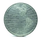 Map Of The World Hemispheres 74mm Medal Medallion C 1820 - By Halliday  - Rare