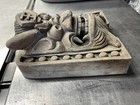 Onigawara Kawara Japanese Vintage Roof Tile H5 5  4 9  2 4in King Enma Pattern Fs