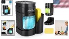Kitchen Dish Soap Dispenser With Sponge Holder 3-in-1 Countertop Set Black