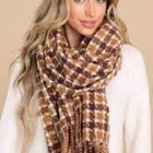 Bohemia Fall Winter Oversized Blanket Scarf Cozy Shawl Wrap Plaid Woven 50 x50 