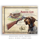 Parker Gun Advertising Art Print German Shorthair Hunting Dog Wall Decor Gift