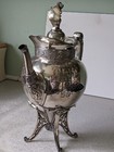2 Part Sets Stunning Meriden 1899 Antique Silver Plated Samovar Tea   Coffee Pot
