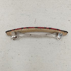 Native American Beaded Barrette  red   Black 