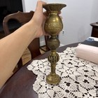 Vintage Antique Brass Ornate Candlestick Holder Tall Decorative Candle Holder
