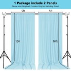 2 Panels Pink Backdrop Curtain For Parties Baby Shower Photo Drapes 5x10 Ft