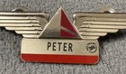 Delta Airlines Flight Attendant Stewardess Steward Wings Pin Name Badge - Peter