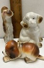 Lot Of 3 Vintage Ceramic Puppy Dog Figurines Made In Japan
