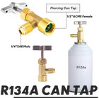 R410a R134a R22 R404a Hvac Manifold Gauge Set Ac Charging Hoses Adapter Kit