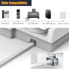 15ft Telephone Extension Cord Cable  Landline Phone Line Wire With 15 Ft White