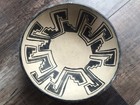 Anasazi Bowl Hand Painted Geometric Black On White Fire Cloud Polychrome Pottery