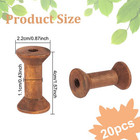 20pcs Antique Wooden Empty Spools 1 57 Empty Thread Spools Wooden Ribbon Spool