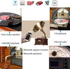 Bluetooth Phonograph Record Player portable Version Gramophone Vintage