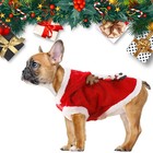 Christmas Overcoat Clothes Pet Dog Cat Santa Costume Warm Dress Up Cute Puppy