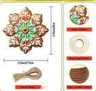 12pcs Christmas Wood Ornaments Set Gingerbread Cookie Hanging Ornament Gift