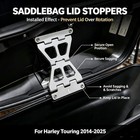 Saddlebag Billet Aluminum Composite Lid Stoppers For Harley Touring 2014-2025