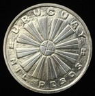 1969 Uruguay 1000 Pesos  900 Silver Coin - Fao  p0225 