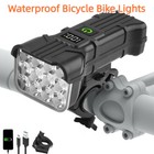 12led Usb Bicycle Bike Super Bright Rechargeable Headlight Light Front Rear New