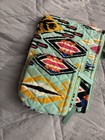 Vera Bradley Quilted Multicolor Fabric Makeup Bag Zipper Pouch Set