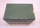 Old 1950 s Green Metal 4x6 Index Card File Vintage Industrial Steel Storage Box