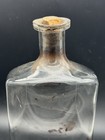 Vintage Large Clear Glass Apothecary Bottle Pharmacy Jar Original Cork