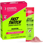 6 Pack Fast Twitch By Gatorade Strawberry Watermelon Powder Drink Mix 10 Count
