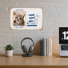 12x8 Personalized Metal Pet Portrait  Custom Dog Cat Memorial Art Print