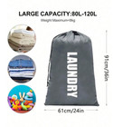 1pc Extra   large Drawstring Laundry Bag     Heavy   duty  Washable Dorm   Travel-new